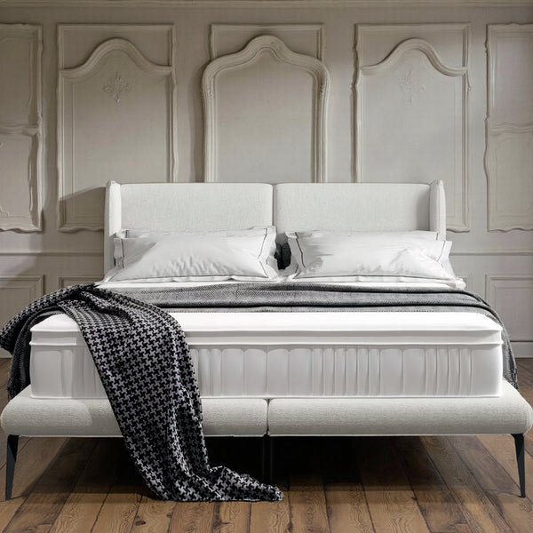 Aurora Luxe Boxspring Bed 180x200 cm – Verstelbaar & Stevig Platformbed met Houten Onderstel – Comfortabel Tweepersoonsbed – Modern Design