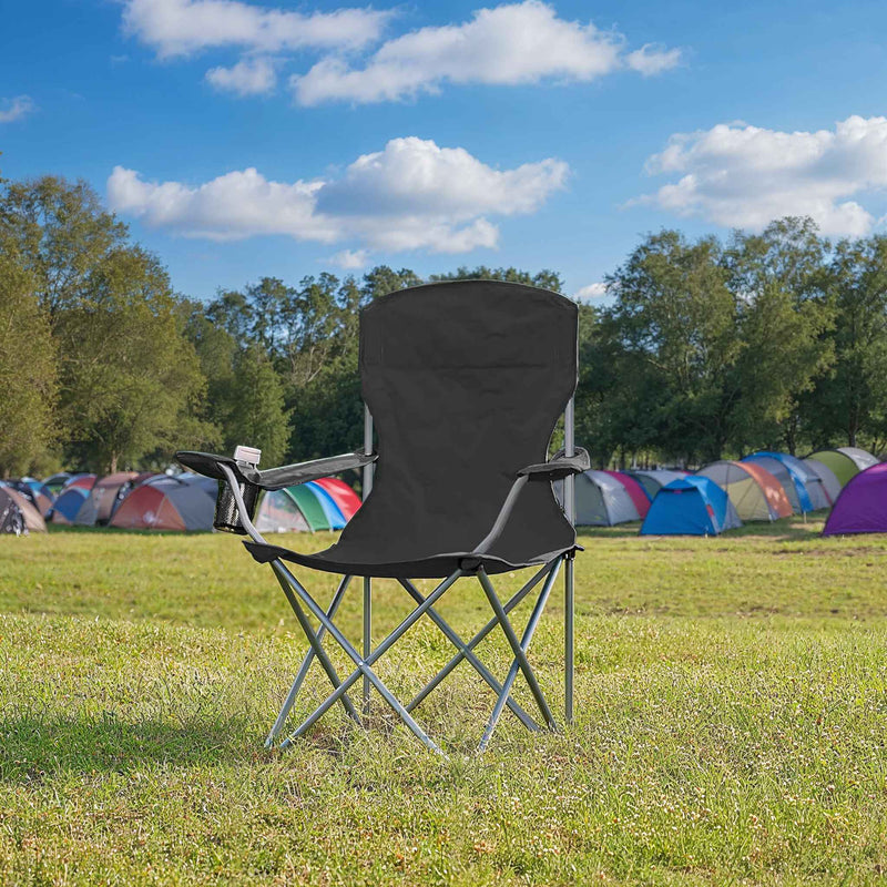 Campingstoelset van 2, visstoel, draagvermogen tot 150 kg 76 x 51,5 x 95,5 cm