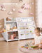 Kinderboekenplank met zijvak en speelgoedvakken 75 cm