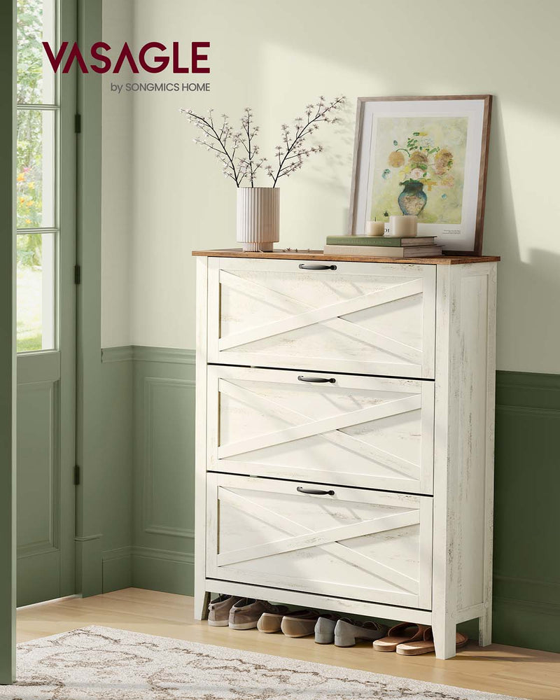 LIRY Collectie - Schoenenkast met drie kleppen 6 cm