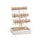Sieradenhouder met drie armbandhouders en uitneembare ringhouder 6 cm