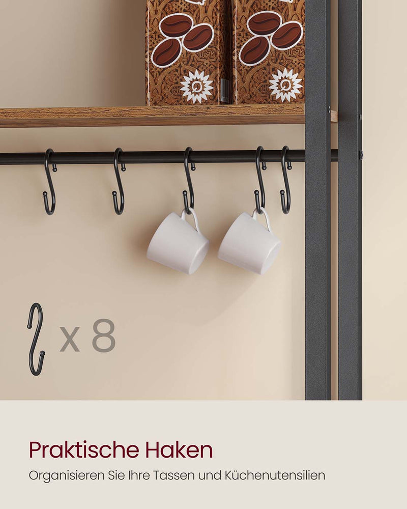 Keukenplank met stopcontacten en haken voor praktische opbergruimte 90 cm