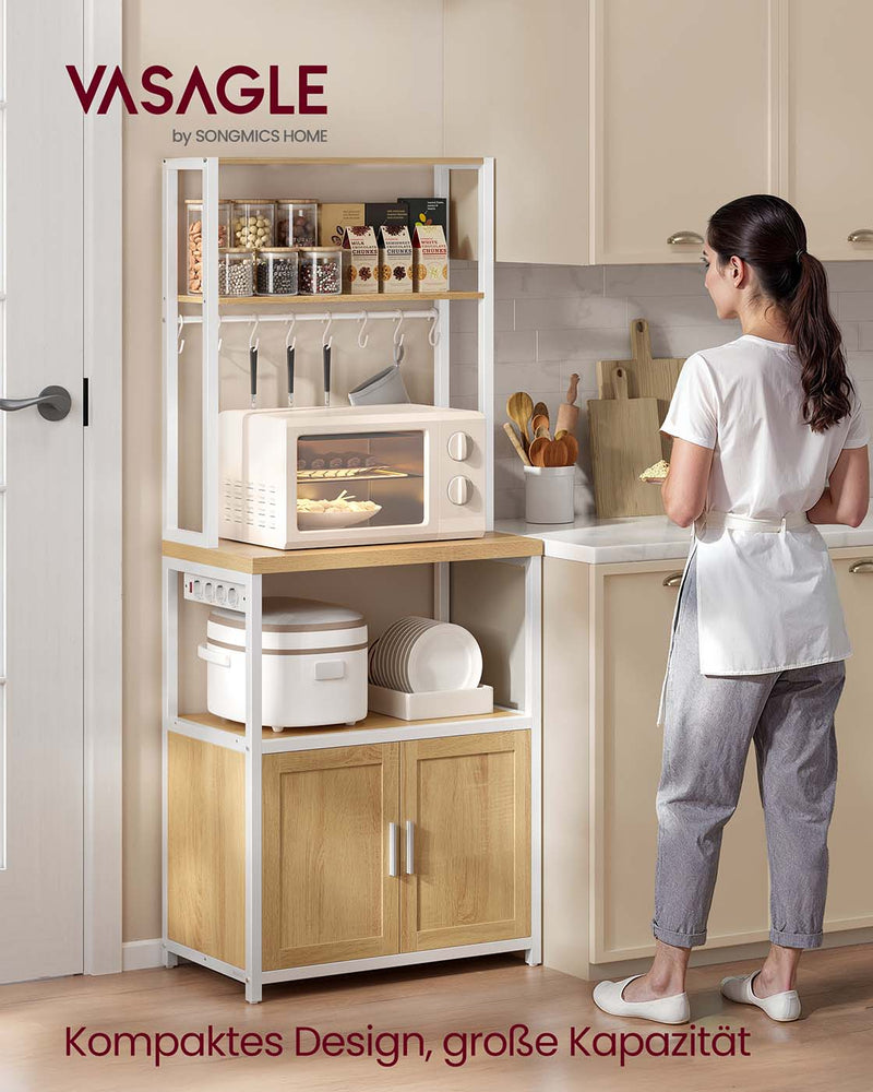 Keukenplank met stopcontacten en haken 90 cm