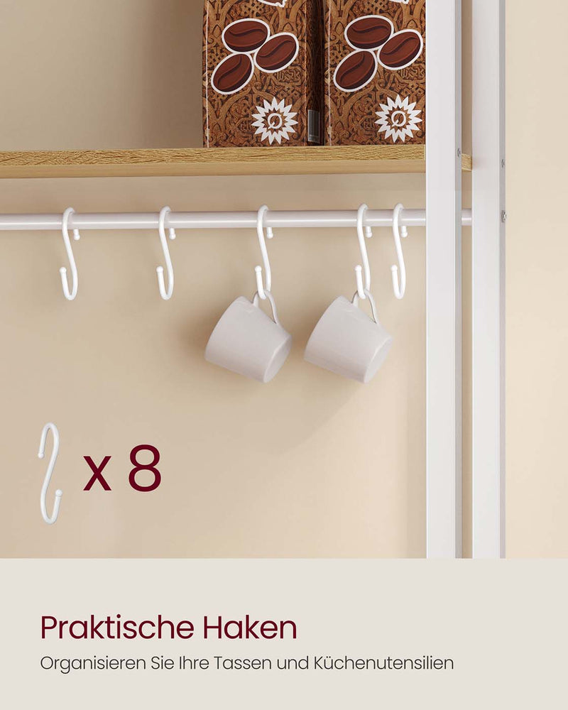 Keukenplank met stopcontacten en haken 90 cm
