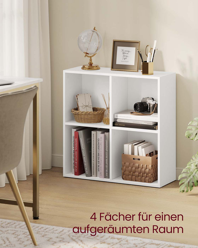 Boekenkast met vier compartimenten 24 x 66 x 66 cm