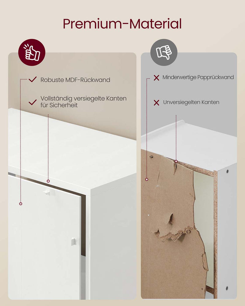 Boekenkast met vier compartimenten 24 x 66 x 66 cm