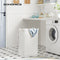 Wasmand met uitneembare waszak wit 40 x 30 x 60 cm