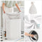 Wasmand met uitneembare waszak wit 40 x 30 x 60 cm