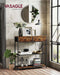 Smalle consoletafel met twee stoffen lades 24 x 76 x 80 cm - LNT092K01