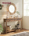 Consoletafel met drie lades en onderplank voor in de hal 24 x 120 x 76 cm