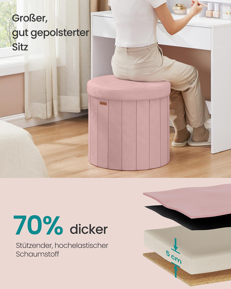 Ronde kruk met opbergruimte en afneembaar deksel 46 cm - LSF608R01