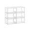 Stapelbare kunststof schoenendozen met deur en transparante optiek 2 cm - LSP506W01