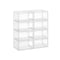 Stapelbare kunststof schoenendozen met deur en transparante optiek 2 cm - LSP508W01