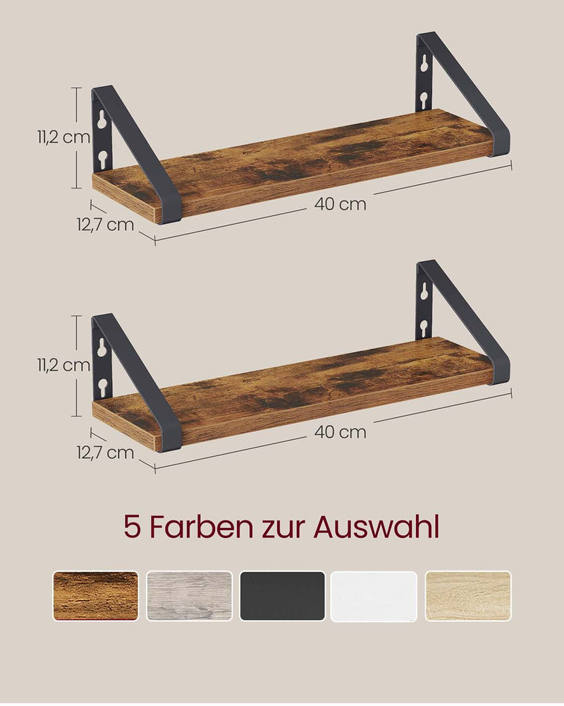 Wandplankenset met twee montagemogelijkheden 40 cm - LWS042K01