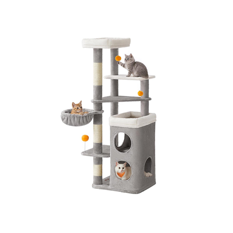 Kattenboom met meerdere niveaus, grotten en platforms voor katten 152 cm - PCT007G01