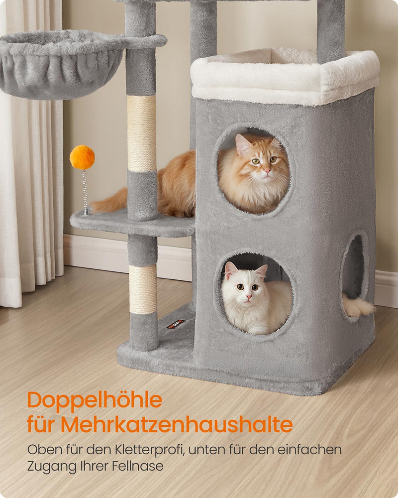 Kattenboom met meerdere niveaus, grotten en platforms voor katten 152 cm - PCT007G01