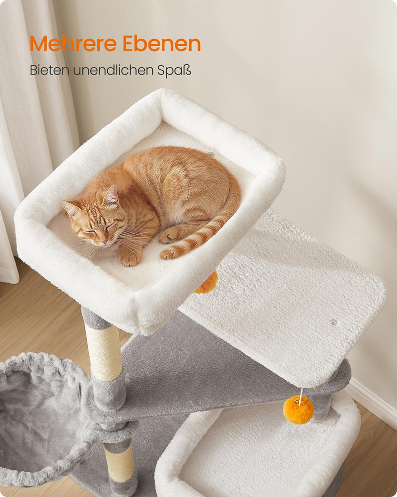 Kattenboom met meerdere niveaus, grotten en platforms voor katten 152 cm - PCT007G01