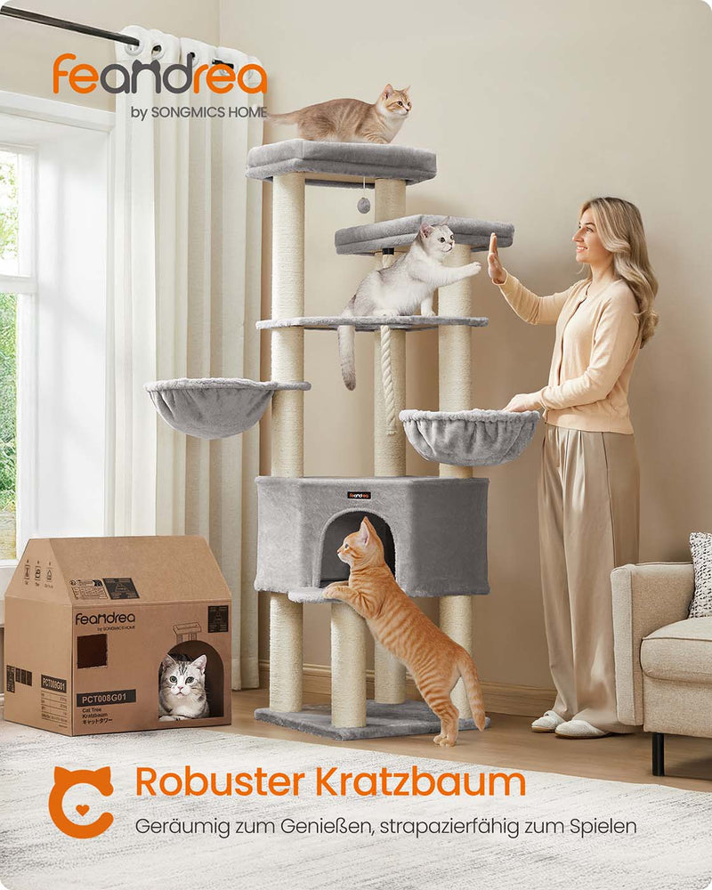 Grote kattenboom met meerdere niveaus voor meerdere grote katten 7 cm - PCT008G01