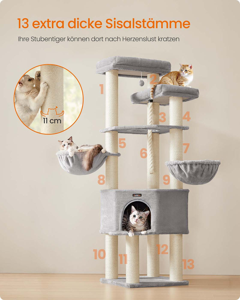 Grote kattenboom met meerdere niveaus voor meerdere grote katten 7 cm - PCT008G01