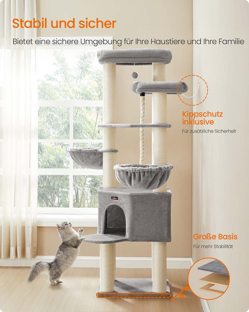 Grote kattenboom met meerdere niveaus voor meerdere grote katten 7 cm - PCT008G01