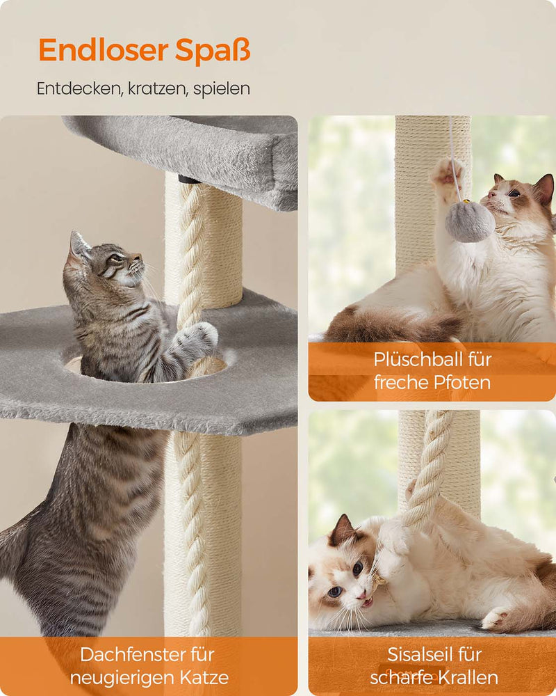 Grote kattenboom met meerdere niveaus voor meerdere grote katten 7 cm - PCT008G01