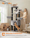 Grote kattenboom met meerdere niveaus voor meerdere grote katten 7 cm - PCT008G02