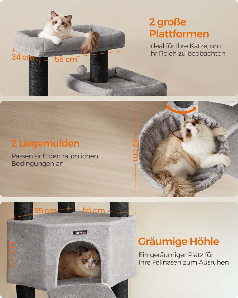 Grote kattenboom met meerdere niveaus voor meerdere grote katten 7 cm - PCT008G02