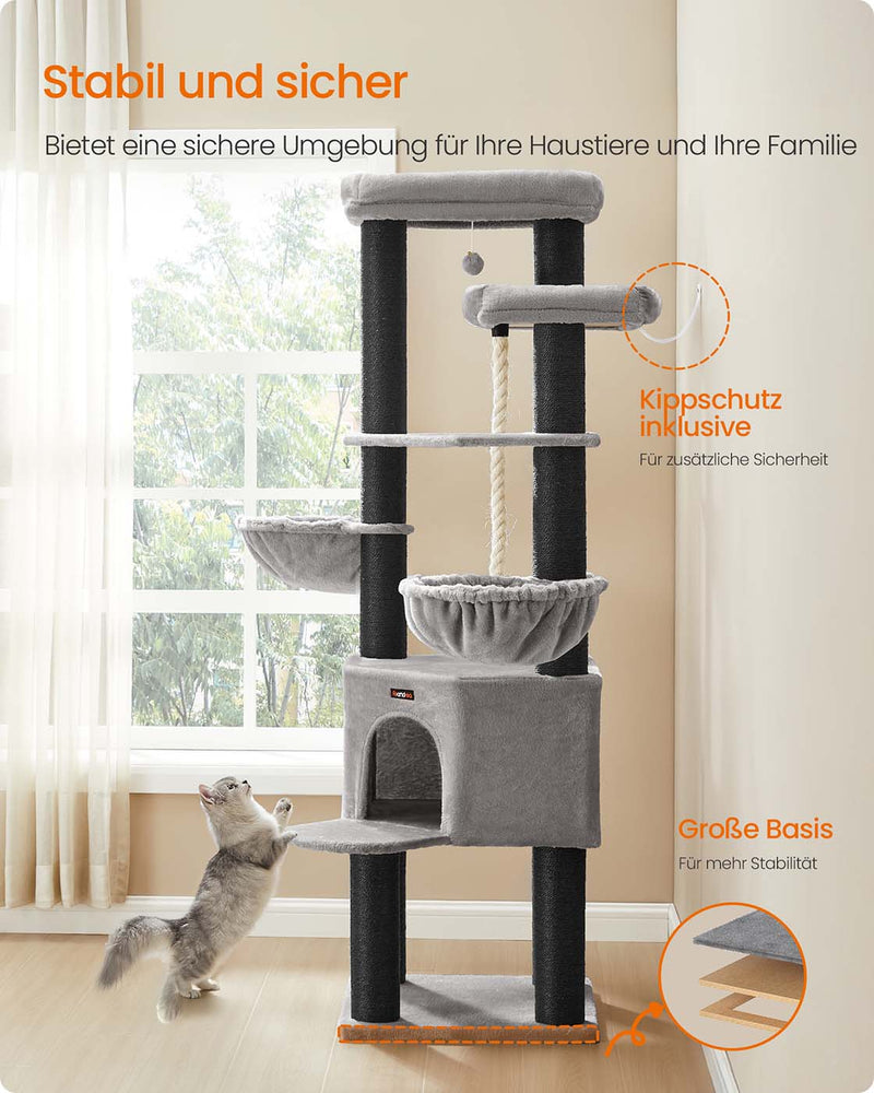 Grote kattenboom met meerdere niveaus voor meerdere grote katten 7 cm - PCT008G02