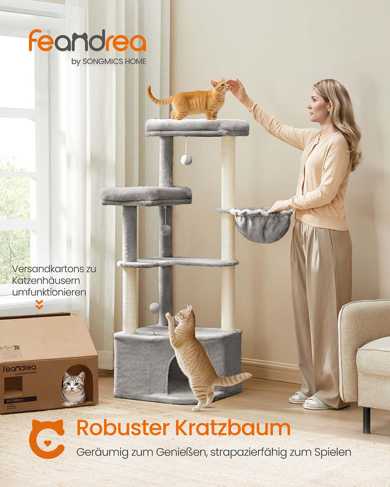 Krabpaal met grote holte en diverse speel- en ligplekken 7 cm - PCT009G01