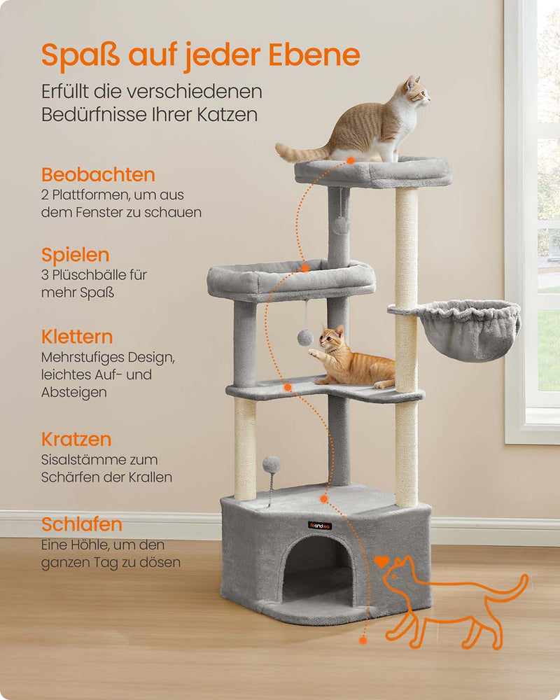 Krabpaal met grote holte en diverse speel- en ligplekken 7 cm - PCT009G01