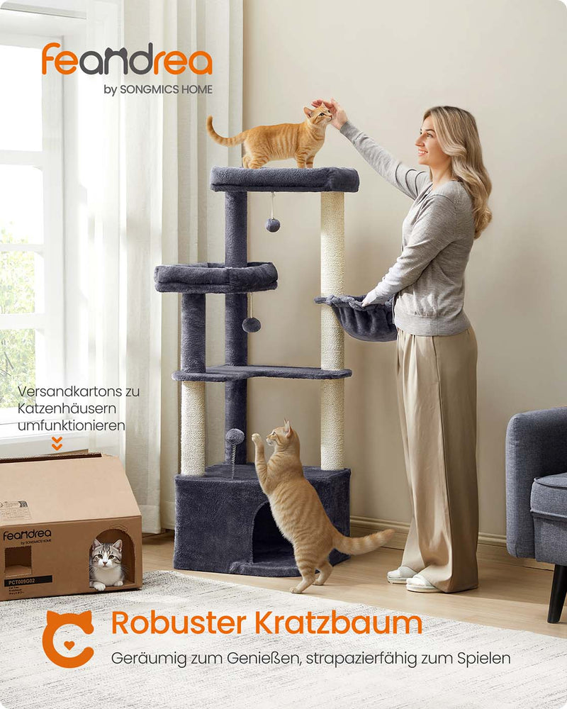 Krabpaal met grote holte en diverse speel- en ligplekken 7 cm - PCT009G02