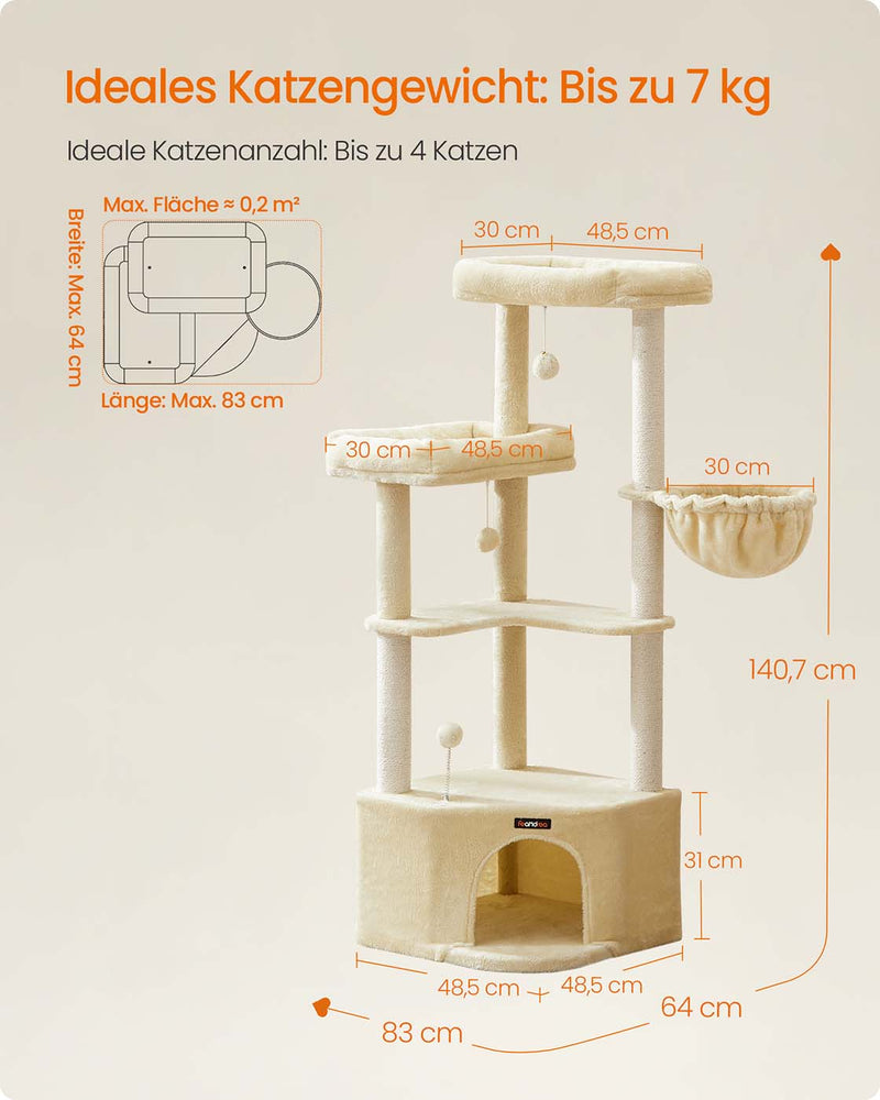 Krabpaal met grote holte en diverse speel- en ligplekken 7 cm - PCT009Y01
