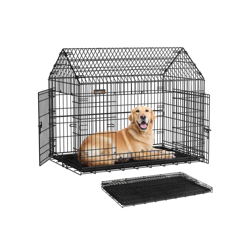 Opvouwbare hondenkooi met dubbele deur voor grote honden 5 x 109 cm