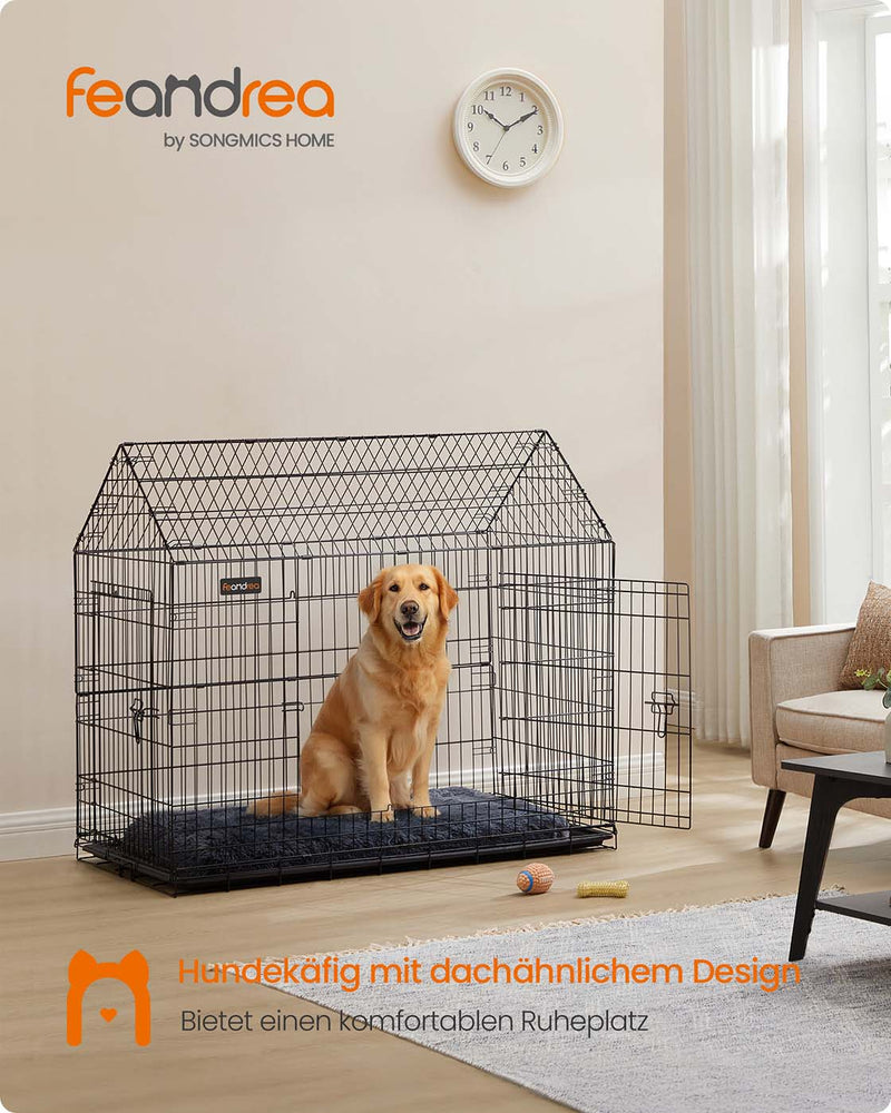 Opvouwbare hondenkooi met dubbele deur voor grote honden 5 x 109 cm