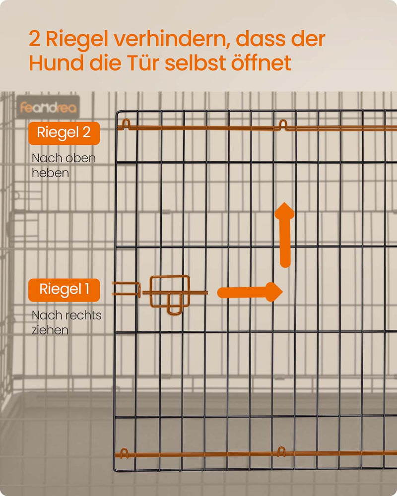 Opvouwbare hondenkooi met dubbele deur voor grote honden 5 x 109 cm