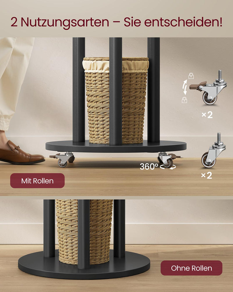 Kapstok met massief houten haken en planken 40 cm - RCR023B01