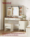Kaptafel met spiegelverlichting en diverse lades 40 x 125 x 147 cm