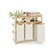 Wasmand met meerdere vakken en praktische planken 63 x 33 x 98 cm - RLH215W01