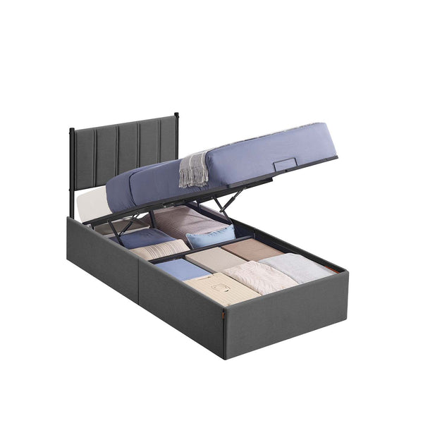Bedframe met opvouwbare lattenbodem en opbergruimte onder het bed 160 x 200 cm - RMB612G02