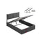 Bedframe met opvouwbare lattenbodem en opbergruimte onder het bed 160 x 200 cm - RMB614G02