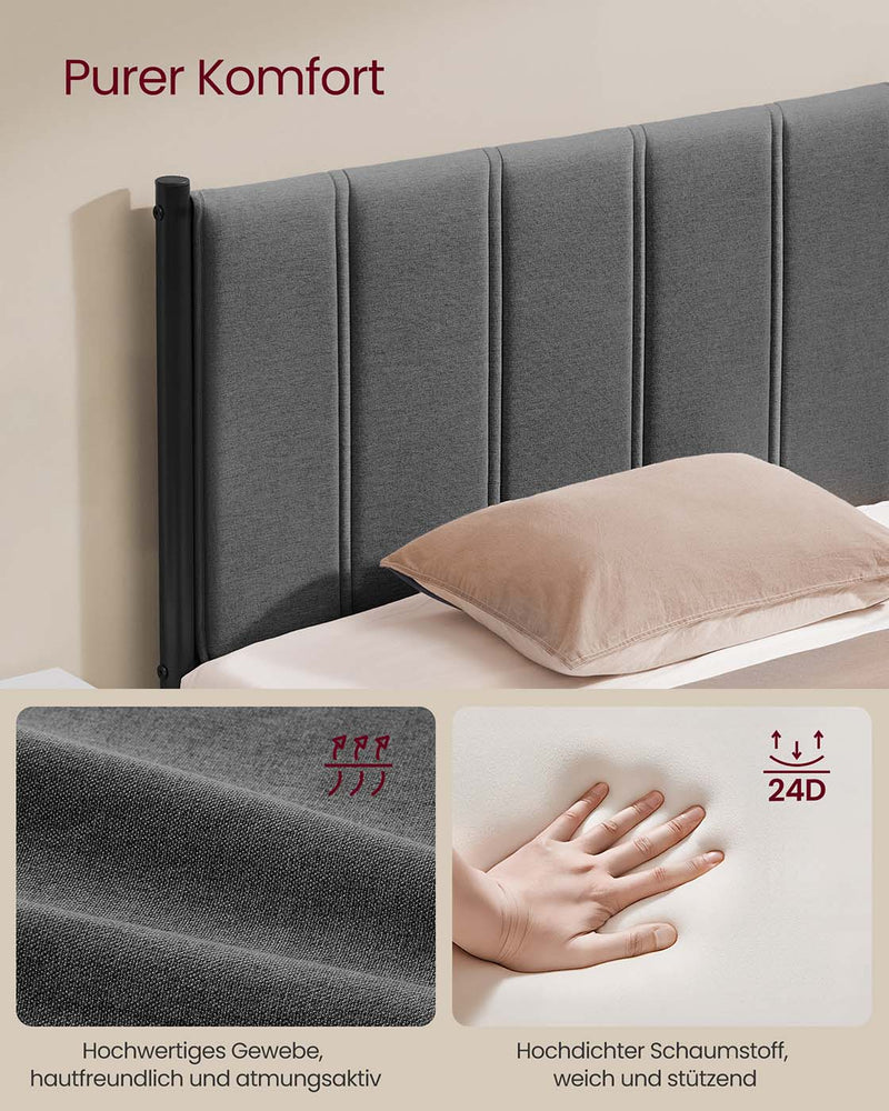 Bedframe met opvouwbare lattenbodem en opbergruimte onder het bed 160 x 200 cm - RMB614G02