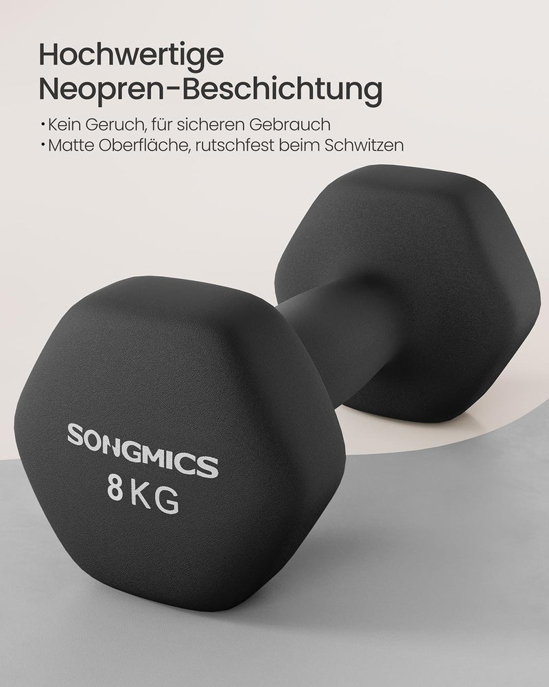 Zeshoekige halterset met neopreen coating 5 cm