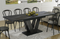 Cooper beton zwarte uitschuifbare eettafel