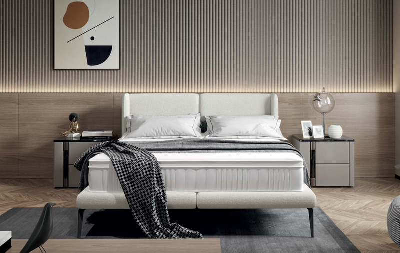 Aurora Luxe Boxspring Bed 180x200 cm – Verstelbaar & Stevig Platformbed met Houten Onderstel – Comfortabel Tweepersoonsbed – Modern Design