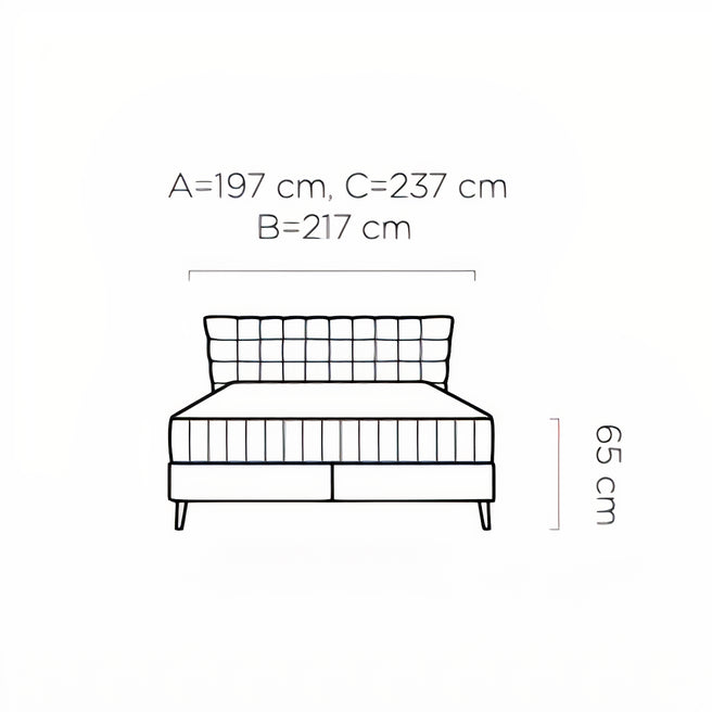 Luxe Boxspring 180x200 cm – Extra Stevig Platformbed – Modern Design met Hoofdbord – Premium