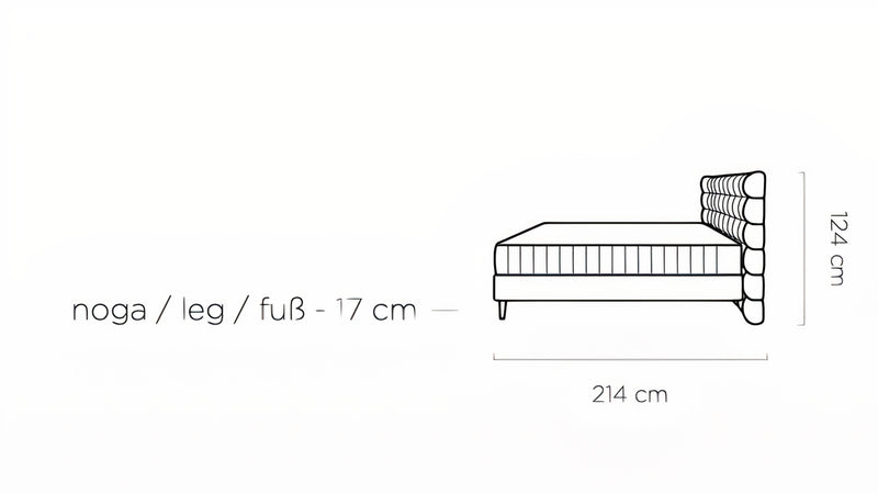 Luxe Boxspring 180x200 cm – Extra Stevig Platformbed – Modern Design met Hoofdbord – Premium