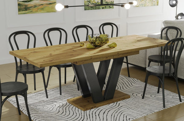 Cooper wotan eiken uitschuifbare eettafel