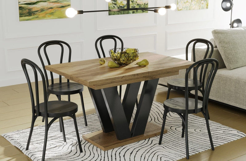 Cooper kloostereiken uitschuifbare eettafel