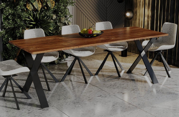 Cary stirling eiken uitschuifbare eettafel