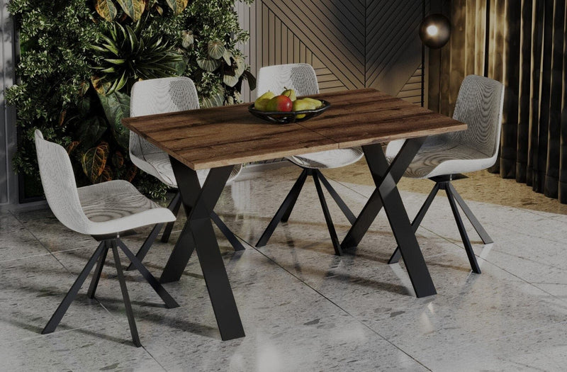 Cary kloostereiken uitschuifbare eettafel
